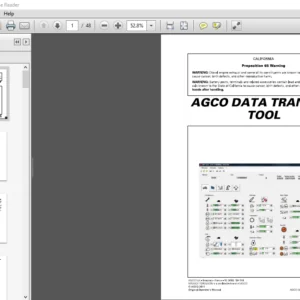 Massey Ferguson EU Tractor Agno Data Transfer Tool Operator Instruction Manual - PDF DOWNLOAD