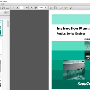 Massey Ferguson EU Tractor Fortius Series Engines Instruction Manual - PDF DOWNLOAD