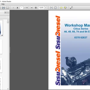 Massey Ferguson EU Tractor MF 44 49 66 74 & 84 Citius Series Workshop Manual - PDF DOWNLOAD