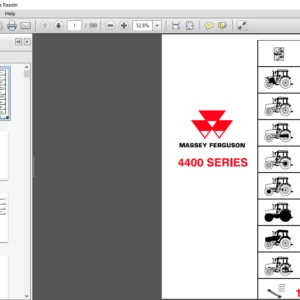Massey Ferguson EU Tractor MF 4400 Series Workshop Service Manual - PDF DOWNLOAD