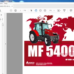 Massey Ferguson EU Tractor MF 5400 Series MF5460-5470-5480 Sisu Repair Time Schedule Manual