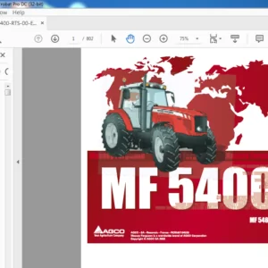 Massey Ferguson EU Tractor MF 5400 Series MF5465-MF5480 Sisu Repair Time Schedule Manual - DOWNLOAD