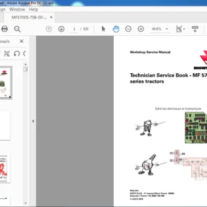 Massey Ferguson EU Tractor MF 5700 S Series Technician Service Manual - PDF DOWNLOAD