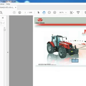 Massey Ferguson EU Tractor MF 6400 Series 6445-6480 Repair Time Schedule Manual - PDF DOWNLOAD