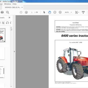 Massey Ferguson EU Tractor MF 6400 Series 6497-9499 Operator Instruction Manual - PDF DOWNLOAD