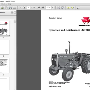 Massey Ferguson EU Tractor MF300 Series MF345 350 355 360 375 385 Operator's Manual - PDF DOWNLOAD