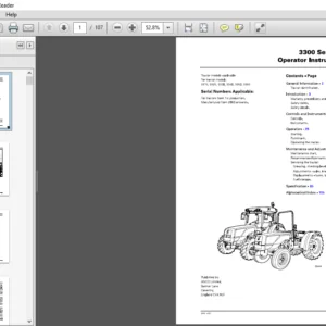 Massey Ferguson EU Tractor MF3300 Series Tractor Operator Instruction Manual - PDF DOWNLOAD