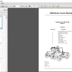 Massey Ferguson EU Tractor MF3300 Series Workshop Service Manual - PDF DOWNLOAD