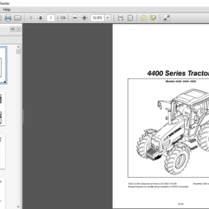 Massey Ferguson EU Tractor MF4400 Series Tractor Operator Instruction Manual - PDF DOWNLOAD