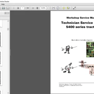 Massey Ferguson EU Tractor MF5400 Series Service Book Workshop Manual - PDF DOWNLOAD