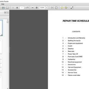 Massey Ferguson EU Tractor MF6100 Series Repair Time Schedule Manual  - PDF DOWNLOAD
