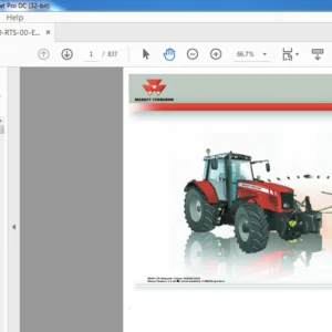Massey Ferguson EU Tractor MF6400 Series 6485-6499 Repair Time Schedule Manual - PDF DOWNLOAD