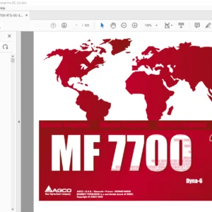 Massey Ferguson EU Tractor MF7700 Series Dyna-6 Repair Time Schedule Manual ACT001387 - PDF DOWNLOAD
