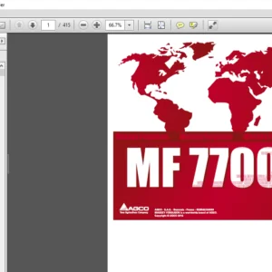 Massey Ferguson EU Tractor MF7700 Series Dyna-VT Repair Time Schedule Manual - PDF DOWNLOAD