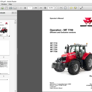 Massey Ferguson EU Tractor MF7700 Series MF7719 MF7720 MF7722 MF7724 MF7726 Dyna-6 Operator's Manual - PDF DOWNLOAD