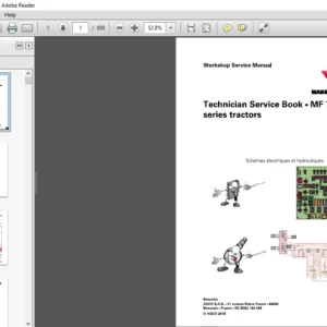 Massey Ferguson EU Tractor MF7700S Series Technician Service Manual - PDF DOWNLOAD