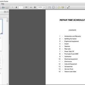 Massey Ferguson EU Tractor MF8100 Series Repair Time Schedule Manual - PDF DOWNLOAD