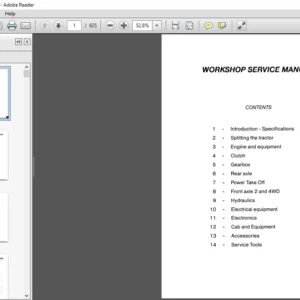 Massey Ferguson EU Tractor MF8100 Series Service Manual - PDF DOWNLOAD