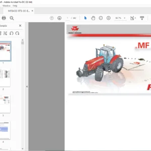 Massey Ferguson EU Tractor MF8400 Series 8450 8460 8470 8480 Tractor Repair Time Schedule Manual