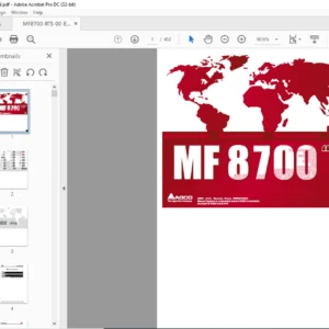 Massey Ferguson EU Tractor MF8700 Series 8727 8730 8732 8735 8737 Repair Time Schedule Manual - PDF