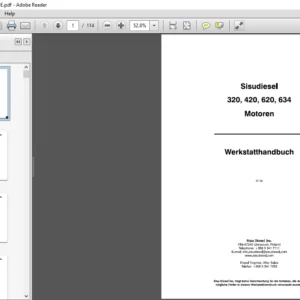 Massey Ferguson EU Tractor Sisudiesel 320 420 620 634 Werkstatthandbuch - PDF DOWNLOAD