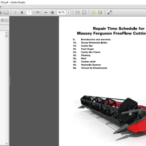Massey Ferguson FreeFlow Cutting Table Repair Time Schedule Manual - PDF DOWNLOAD