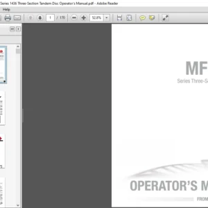 Massey Ferguson MF1000 Series 1436 Three-Section Tandem Disc Operator's Manual - PDF DOWNLOAD