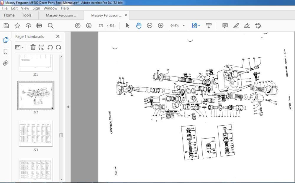 Massey Ferguson MF200 Dozer Parts Book Manual - PDF DOWNLOAD ...