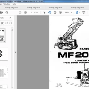 Massey Ferguson MF200B Dozer Parts Book Manual - PDF DOWNLOAD