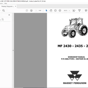 Massey Ferguson MF2430 2435 2440 Workshop Service Manual - PDF DOWNLOAD