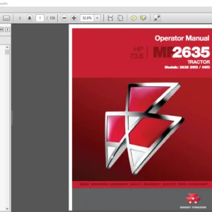 Massey Ferguson MF2635 Tractor 2635 2WD 4WD Operator Manual - PDF DOWNLOAD