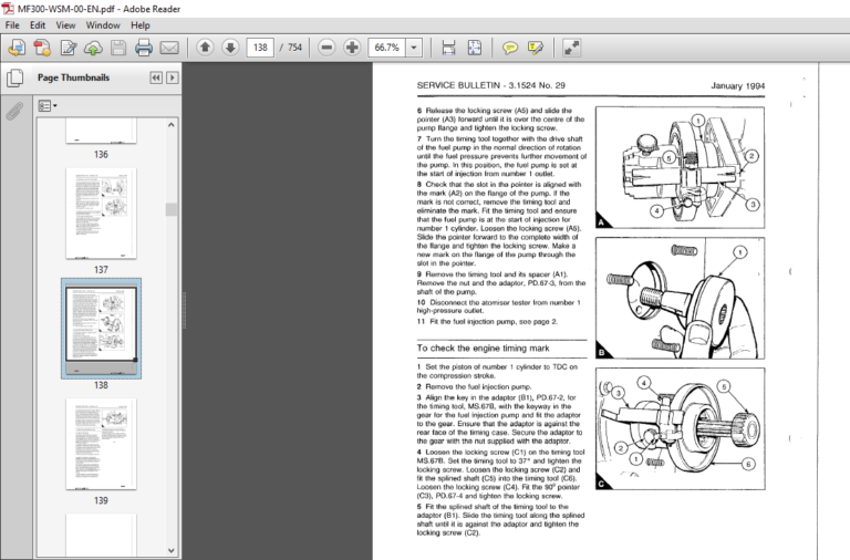 Massey Ferguson MF300 Series Tractors Service Manual - PDF DOWNLOAD ...