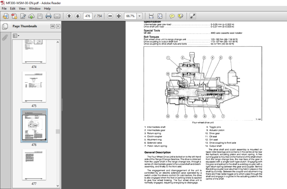 Massey Ferguson MF300 Series Tractors Service Manual - PDF DOWNLOAD ...