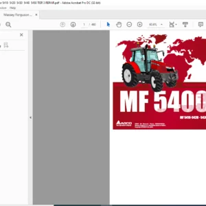 Massey Ferguson MF5400 Series 5410 5420 5430 5440 5450 Repair Time Schedule Manual - PDF DOWNLOAD
