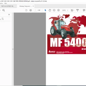 Massey Ferguson MF5400 Series 5425 5460 Repair Time Schedule Manual - PDF DOWNLOAD