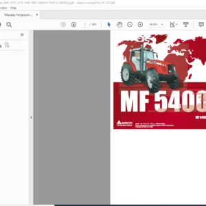 Massey Ferguson MF5400 Series 5465 5480 Repair Time Schedule Manual - PDF DOWNLOAD