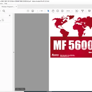 Massey Ferguson MF5600 Dyna-4 Repair Time Schedule Manual - PDF DOWNLOAD