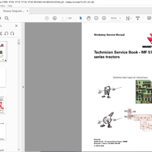 Massey Ferguson MF5700S Series Tractors Technician Service Book Workshop Manual - PDF DOWNLOAD