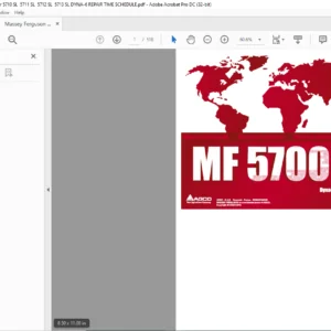 Massey Ferguson MF5700SL Dyna-6 Tractor Repair Time Schedule Manual - PDF DOWNLOAD