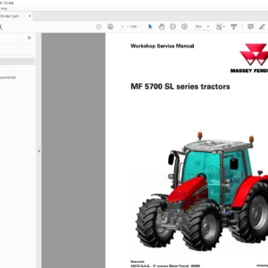 Massey Ferguson MF5700SL Series Tractors Service Manual - PDF DOWNLOAD
