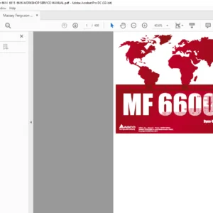 Massey Ferguson MF6600 Series Dyna-VT Tractors Repair Time Schedule Manual - PDF DOWLNLOAD
