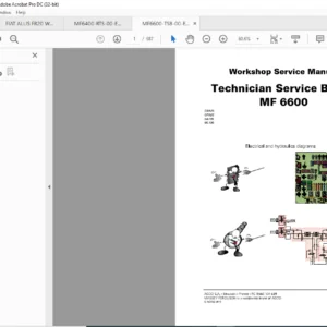 Massey Ferguson MF6600 Technician Service Book Service Manual - PDF DOWNLOAD