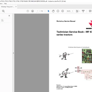 Massey Ferguson MF6700S Series Tractors Technician Service Book Workshop Service Manual - PDF DOWNLOAD