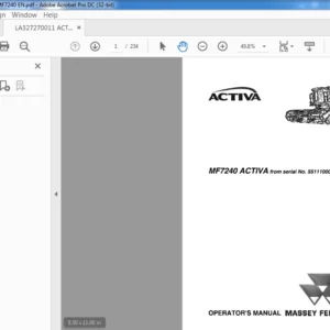 Massey Ferguson MF7240 ACTIVA Operator's Manual - PDF DOWNLOAD