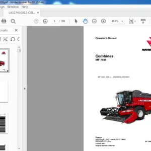 Massey Ferguson MF7340 Combines Operator's Manual - PDF DOWNLOAD