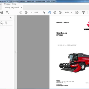 Massey Ferguson MF7340 Tractor Combines Operator's Manual - PDF DOWNLOAD