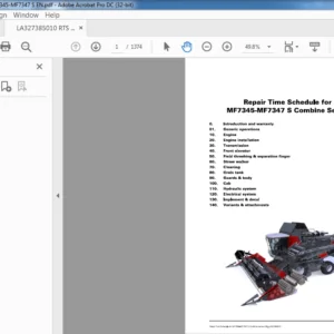 Massey Ferguson MF7345-MF7347 S Combine Series Repair Manual - PDF DOWNLOAD