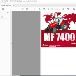 Massey Ferguson MF7400 Series 7485 7499 Repair Time Schedule Manual - PDF DOWNLOAD