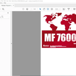 Massey Ferguson MF7600 Series Dyna-6 Repair Time Schedule Manual - PDF DOWNLOAD