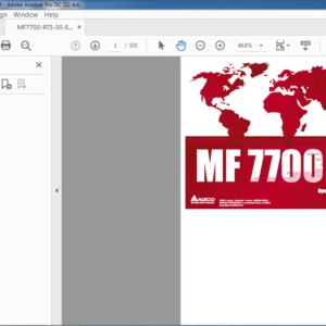 Massey Ferguson MF7700 Series Dyna-6 Tractors Repair Time Schedule Manual - PDF DOWNLOAD